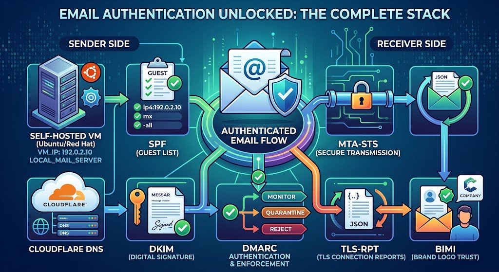 The Ultimate Guide to Email Security: SPF, DKIM, DMARC, BIMI, MTA-STS, and TLS-RPT